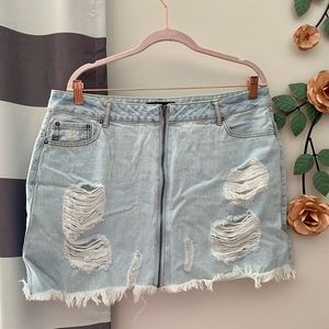 Women’s Plus size jean mini skirt Size 14
